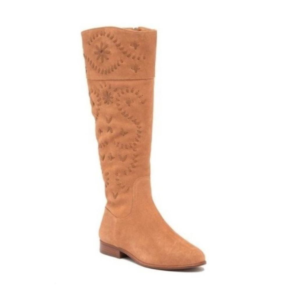 JACK ROGERS Tara Tall Oak Suede Boot 